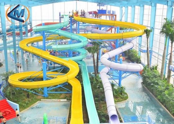 Bon prix Toboggan aquatique combiné en fibre de verre OEM/ODM sûr pour une utilisation intérieure et extérieure en ligne