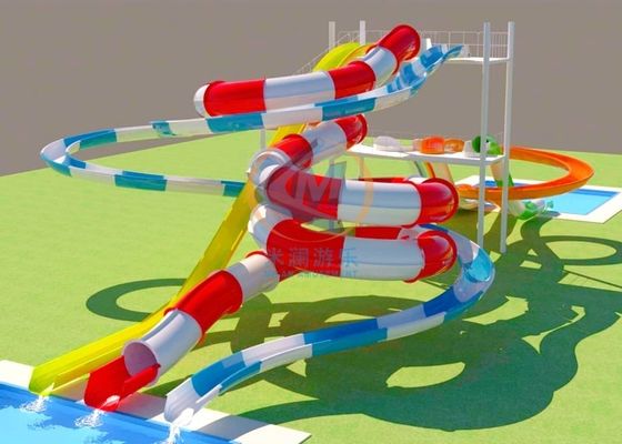 Buen precio Slide combinado de agua en espiral Seguridad duradera para la piscina al aire libre en línea