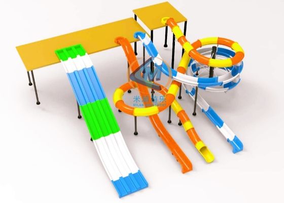 Bon prix Toboggan aquatique combiné pour adolescents, toboggan aquatique pour parc aquatique, pour hôtel, complexe hôtelier, villa, parc, piscine en ligne