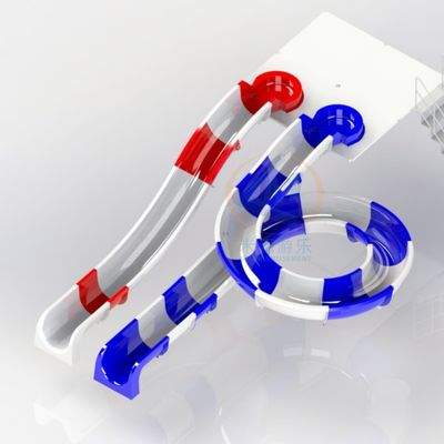 Bom preço Superfície brilhante Fibra de vidro Slide de piscina 2,5m de altura Durável para a família on-line