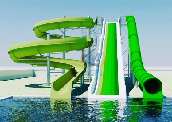 Ein guter Preis. Erwachsene Fiberglas-Poolrutsche mit 7m Höhe für öffentliche, kommerzielle Nutzung Online