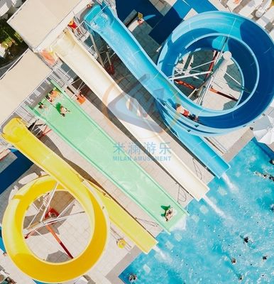Prezzo buono Altezza 5-10M piscina in fibra di vetro scivolo d'acqua corpo scivolo per aree pubbliche in linea