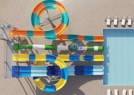 Ein guter Preis. Dauerhafte Glasfaser-Pool-Rutsche kombinierte 400cbm/Stunde Wasserfluss für Resort Villa Hinterhof Online