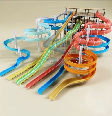 Buen precio Deslizamiento acuático comercial giratorio deslizamiento espiral al aire libre divertido bajo mantenimiento para el ocio en línea