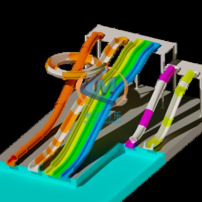 Indoor Fiberglass Pool Water Slide For Commercial Hotel Resort Amusement Park