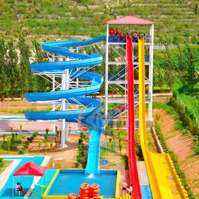 Adults High Speed Water Slide Aqua Park Equipment 400-700cbm/Hour Water Flow For Outdoor Use