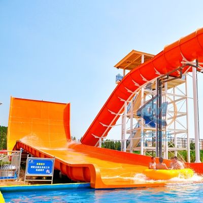 Commercial Outdoor Boomerango Water Slide High Durability With 2 Person Tube