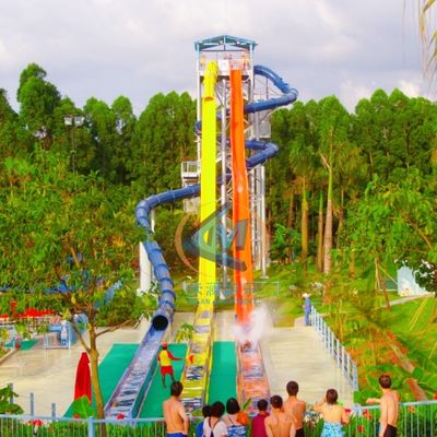 Good price Straight Water Speed Slide 10-12mm Fiberglass Thickness More Than 8m Height Anti Ultraviolet online