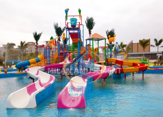 Good price Middle Size Water Park Playground 23*21m Interesting For Adults Kids online