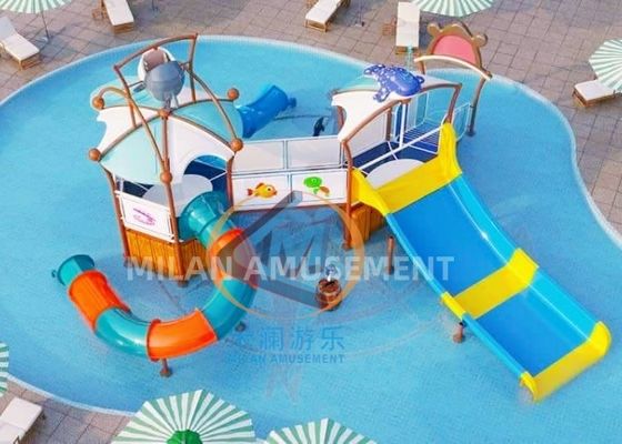 Good price 10x8m Water Park Playground Colorful Fiberglass Slide Material For Residential online