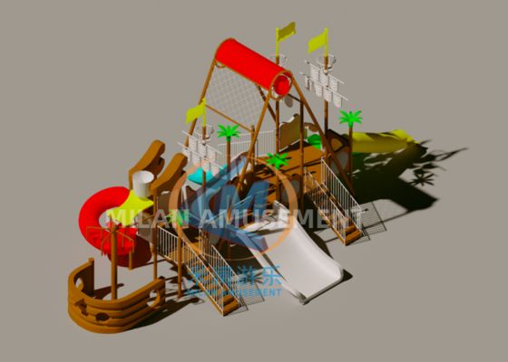Good price Safety Pirate Ship Water Playground Anti Aging For Family Use online