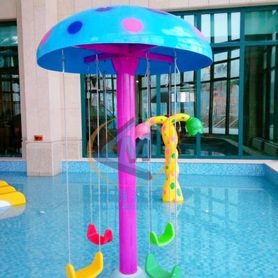 Prezzo buono Splash pad per bambini a forma di fungo in vetroresina per piscina all'aperto in linea