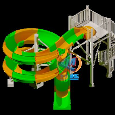 Bom preço Escorregador de água curvo colorido em espiral para piscina para crianças e adultos on-line