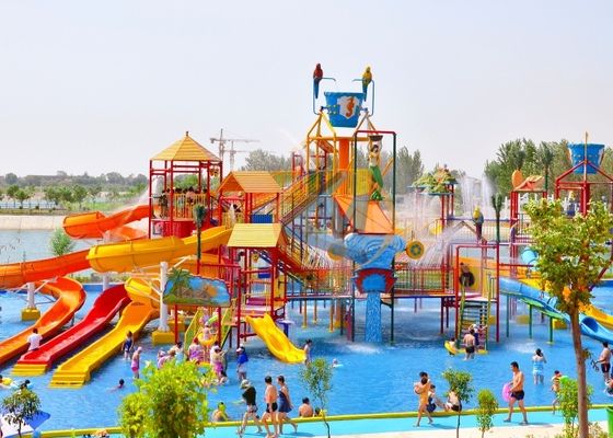 Buen precio Parque acuático Gran parque acuático uso comercial para amigos interactivos familia en línea