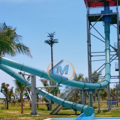 Bom preço Parque aquático Aqualoop Deslizamento espiral piscina de água espiral ao ar livre deslizamento de 17m de altura para uso comercial on-line