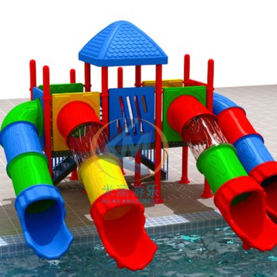 Bon prix Piscine pour enfants personnalisée, aire de jeux extérieure, couleurs attrayantes avec toboggan en plastique en ligne