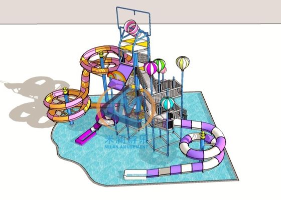 Good price Candy Theme Water Park Playground Colorful Design For Kids Adults online
