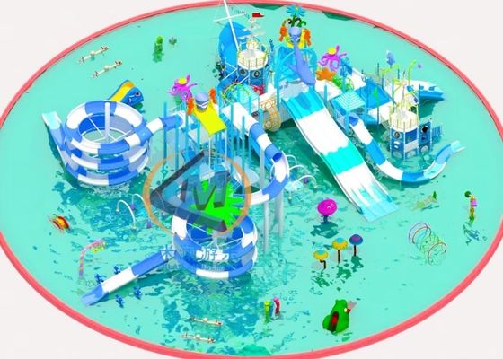 Ein guter Preis. Vorschlag für einen farbenfrohen Wasserspielpool, groß und umfassend, mit ovalem und rundem Pool Online