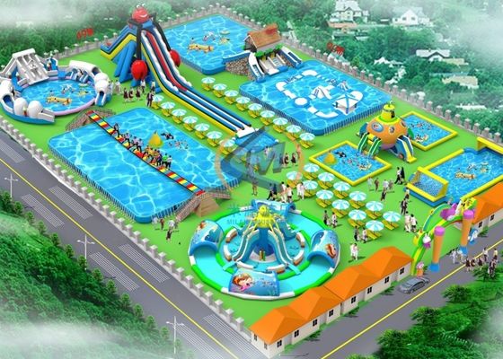 Buen precio Equipo de parque inflable de lona de PVC, alta durabilidad, dimensiones 100x50m en línea