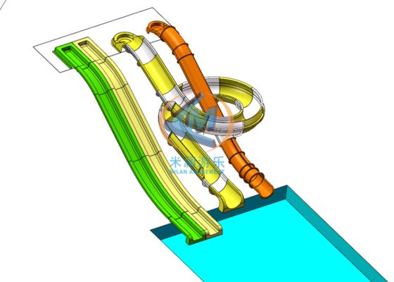 Bom preço 3.7M Alturas Fibra de vidro Piscina Slide Outdoor Para Crianças Adolescentes on-line
