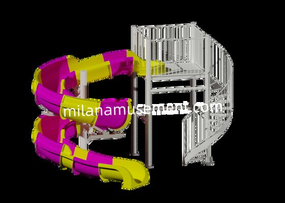 Harga bagus Taman air Slide air tunggal dengan bahan serat kaca untuk kolam renang, kolam renang hotel on line