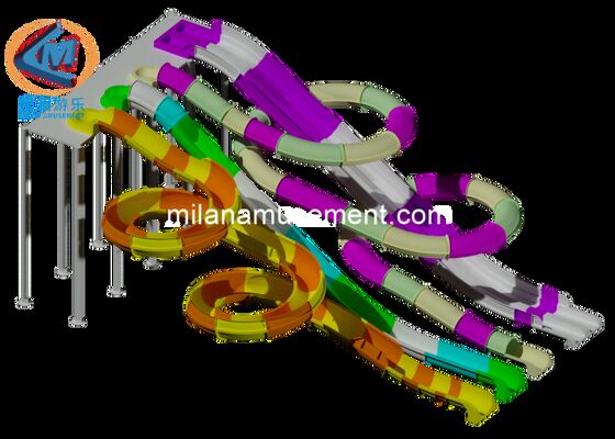 Prezzo buono Scivolo acquatico commerciale con spessore 8-10 mm di fibra di vetro e altezza personalizzata per 12 anni di durata in linea