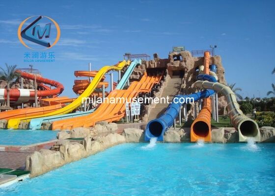 Giá tốt Độ cao tùy chỉnh Slide công viên nước FRP với thép kẽm nóng cho các cơ sở nước trực tuyến