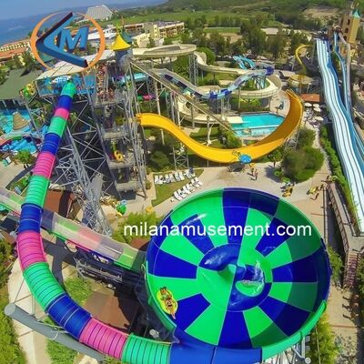 Bom preço 12.5M altura Space Bowl Slide de água com 1,5m profundidade da piscina e 10-12mm espessura de fibra de vidro para parques aquáticos de diversões on-line