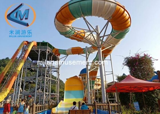 Giá tốt Cầu trượt nước Boomerango ngoài trời thương mại với chiều cao 17m và vật liệu FRP 10-12mm cho độ bền cao trực tuyến