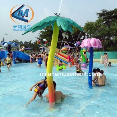 Good price Durable Fiberglass Leaf Water Splash Pad with Leaf-Shaped Design and 2.5m Height for Aquatic Play online