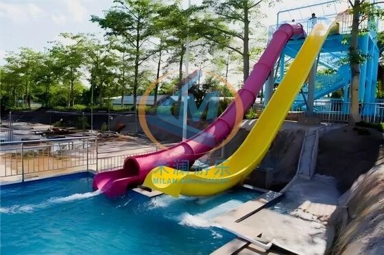 Commercial Outdoor Water Pool Slide Fiberglass Fun Pool Slides