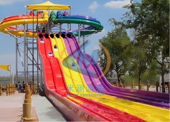 Bon prix Toboggan aquatique de course en fibre de verre à plateforme haute et à grande vitesse, modèle Octopus en ligne