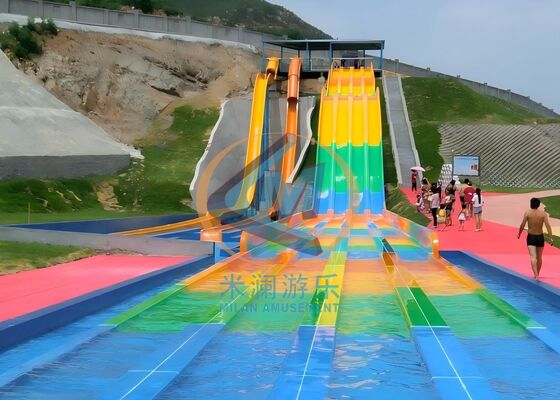Bon prix High Open Straight Speed Racer Water Slide Pour le parc d'attractions en ligne