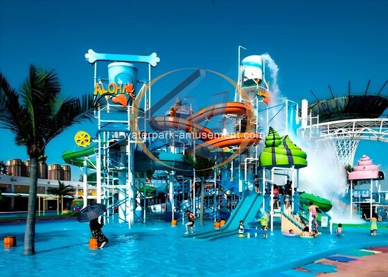 Goede prijs. Kinderen waterpark speeltuin met glasvezel glijbaan voor buiten online