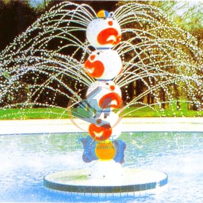 Calidad Diseño Innovador Cuatro Cabezas Payaso Agua Niños Splash Pad fábrica