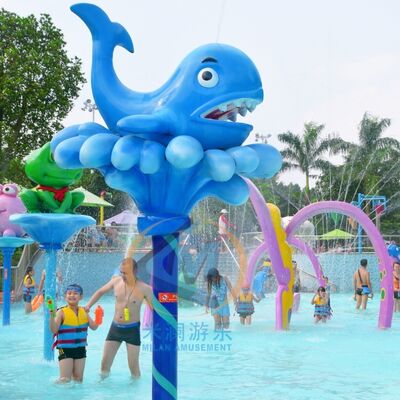 Water Spray Whale Funny Children Water Splash Pad For Commercial