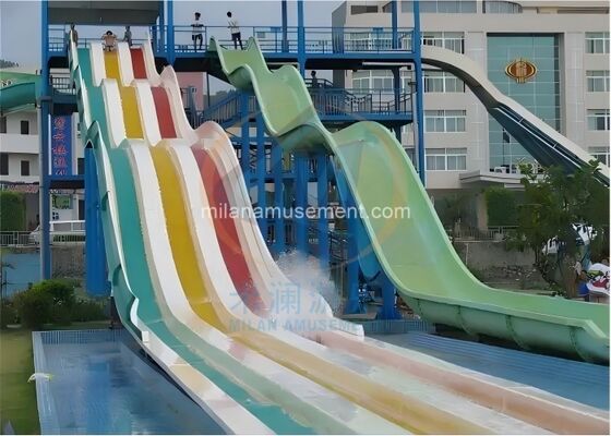 Bon prix Slide multi-coureurs pour le parc aquatique en ligne